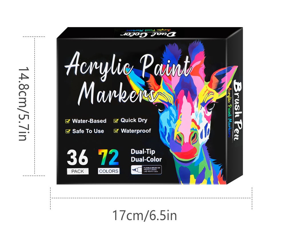ColorCraft - Acrylmarker mit zwei Spitzen für präzises Zeichnen