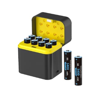 SuperCharger – Wiederaufladbare AA/AAA-Lithiumbatterien mit Ladegerät