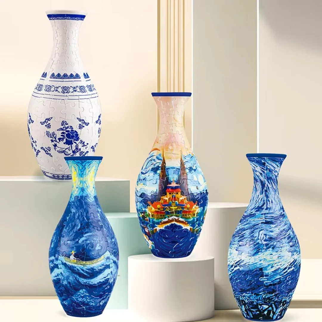 BloomCraft – Elegante 3D-Puzzle-Vase