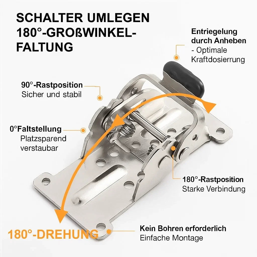 Mivoza - TitanFold | Hochbelastbare Klapphalterungen 225 kg