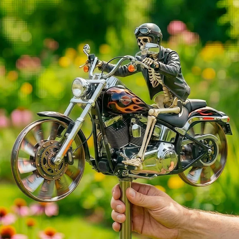 Totenkopf Reiter Garten Windrad
