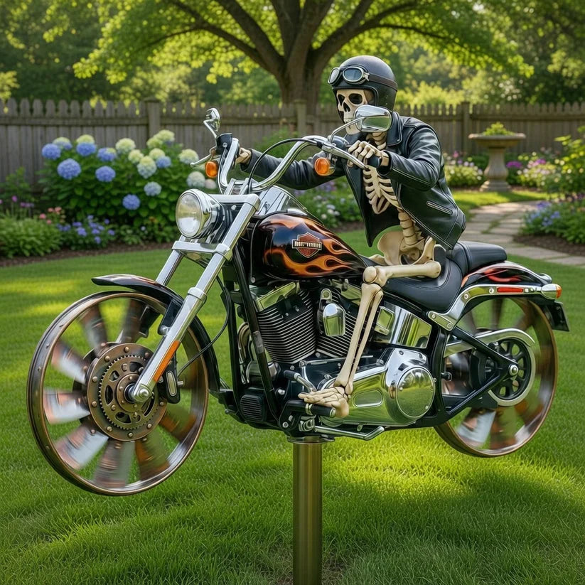 Totenkopf Reiter Garten Windrad