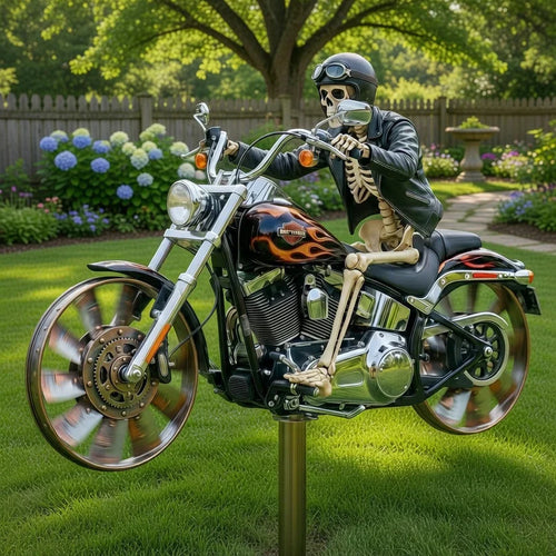 Totenkopf Reiter Garten Windrad
