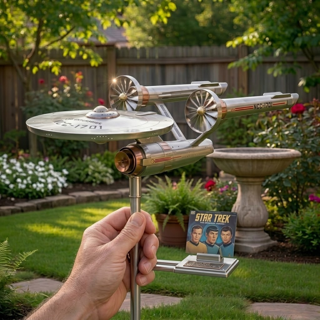🔥🔥Neujahr 70 % Rabatt – Star Trek USS Enterprise NCC-1701 Garten-Windspiel