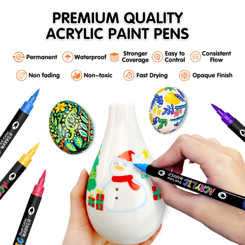ColorCraft - Acrylmarker mit zwei Spitzen für präzises Zeichnen