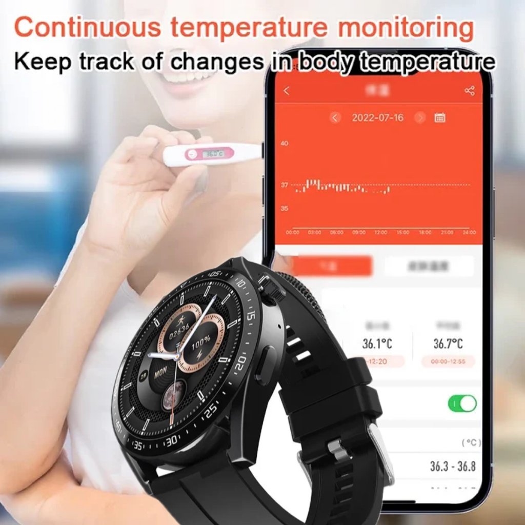 🔥HW schmerzfreie Blutzucker-GANZTÄGIGE Überwachung Smart Bluetooth Uhr