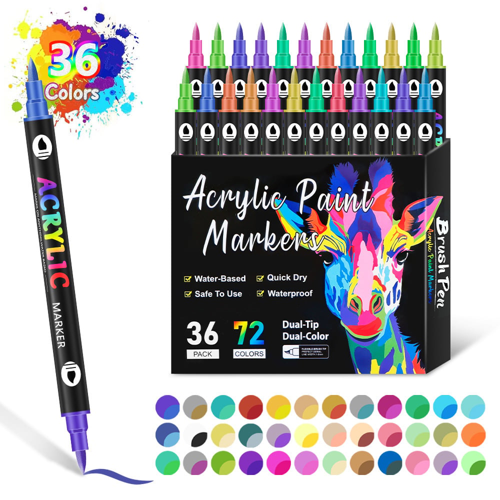 ColorCraft - Acrylmarker mit zwei Spitzen für präzises Zeichnen