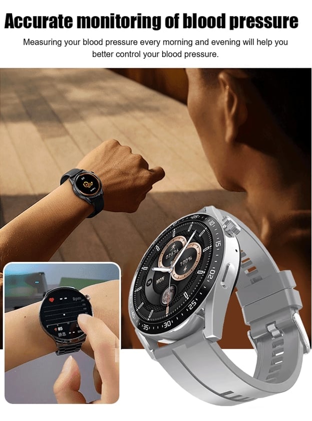 🔥HW schmerzfreie Blutzucker-GANZTÄGIGE Überwachung Smart Bluetooth Uhr