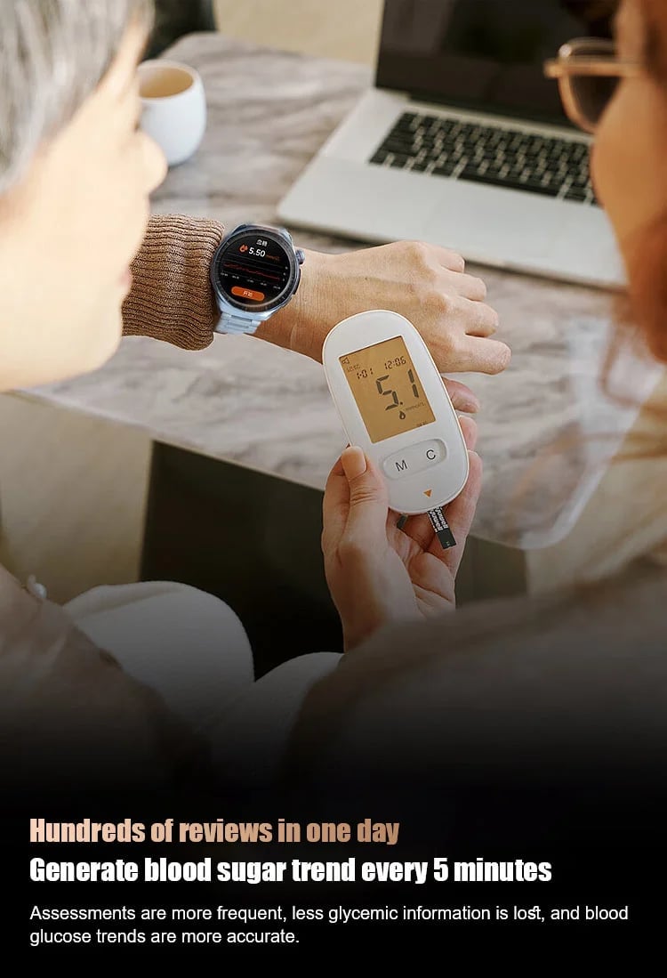 🔥HW schmerzfreie Blutzucker-GANZTÄGIGE Überwachung Smart Bluetooth Uhr