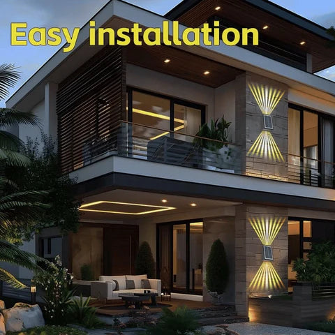 BrightRay – Solar-Wandleuchten für den Außenbereich mit 4 LEDs