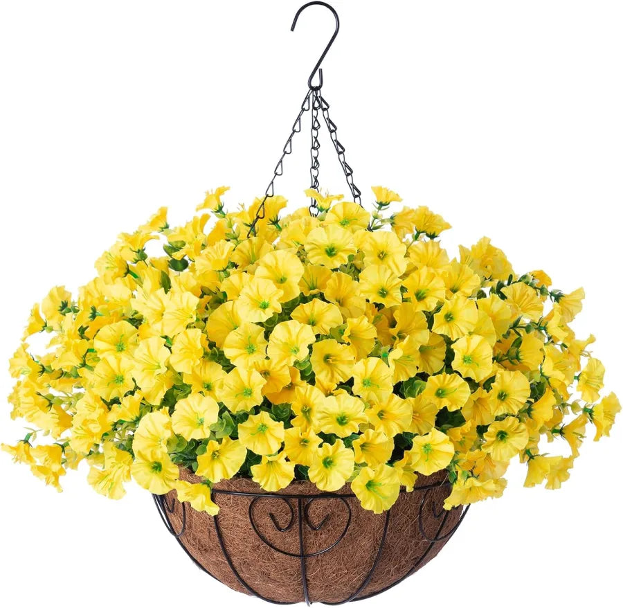 FloraVista – Lebendiger künstlicher Hängepflanzen-Blumenkorb
