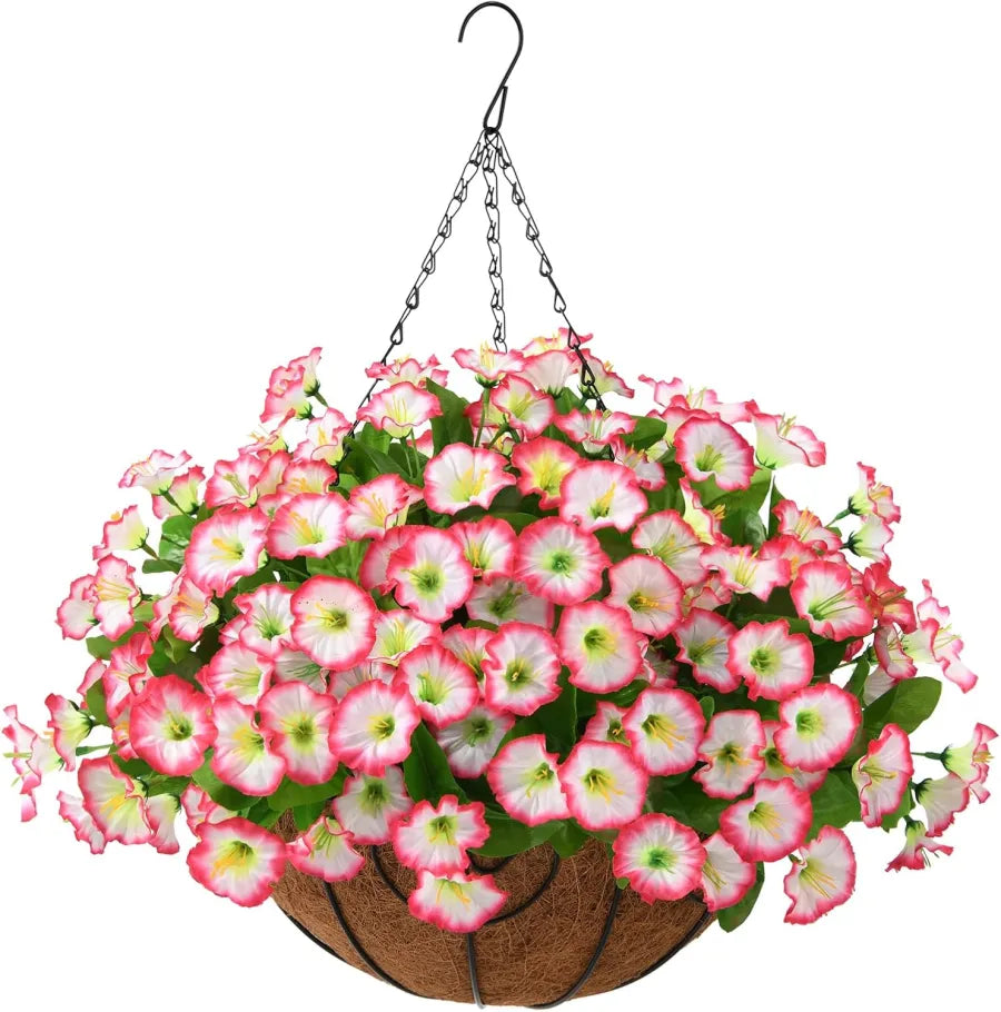 FloraVista – Lebendiger künstlicher Hängepflanzen-Blumenkorb