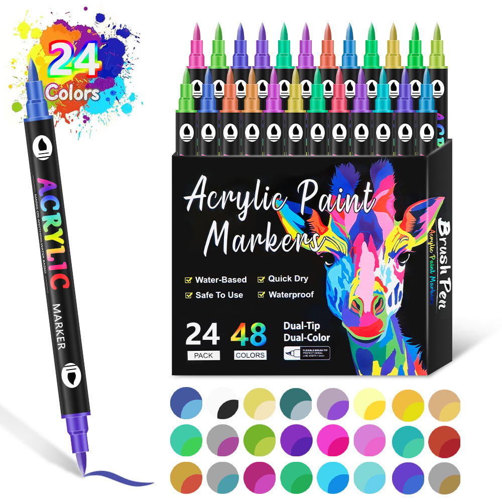 ColorCraft - Acrylmarker mit zwei Spitzen für präzises Zeichnen