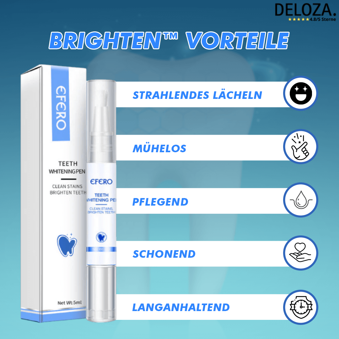 Brighten – Weißere Zähne in Sekunden [1+1 Gratis]