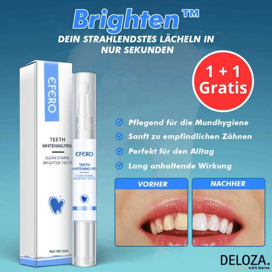 Brighten – Weißere Zähne in Sekunden [1+1 Gratis]