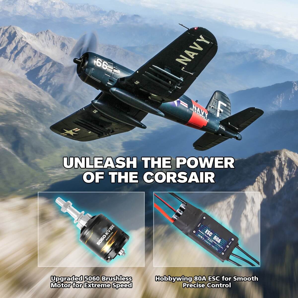 ✨Sommer-Erfrischungs-Sale ⚡Großes F4U Corsair RC Flugzeug mit Brushless-Antrieb