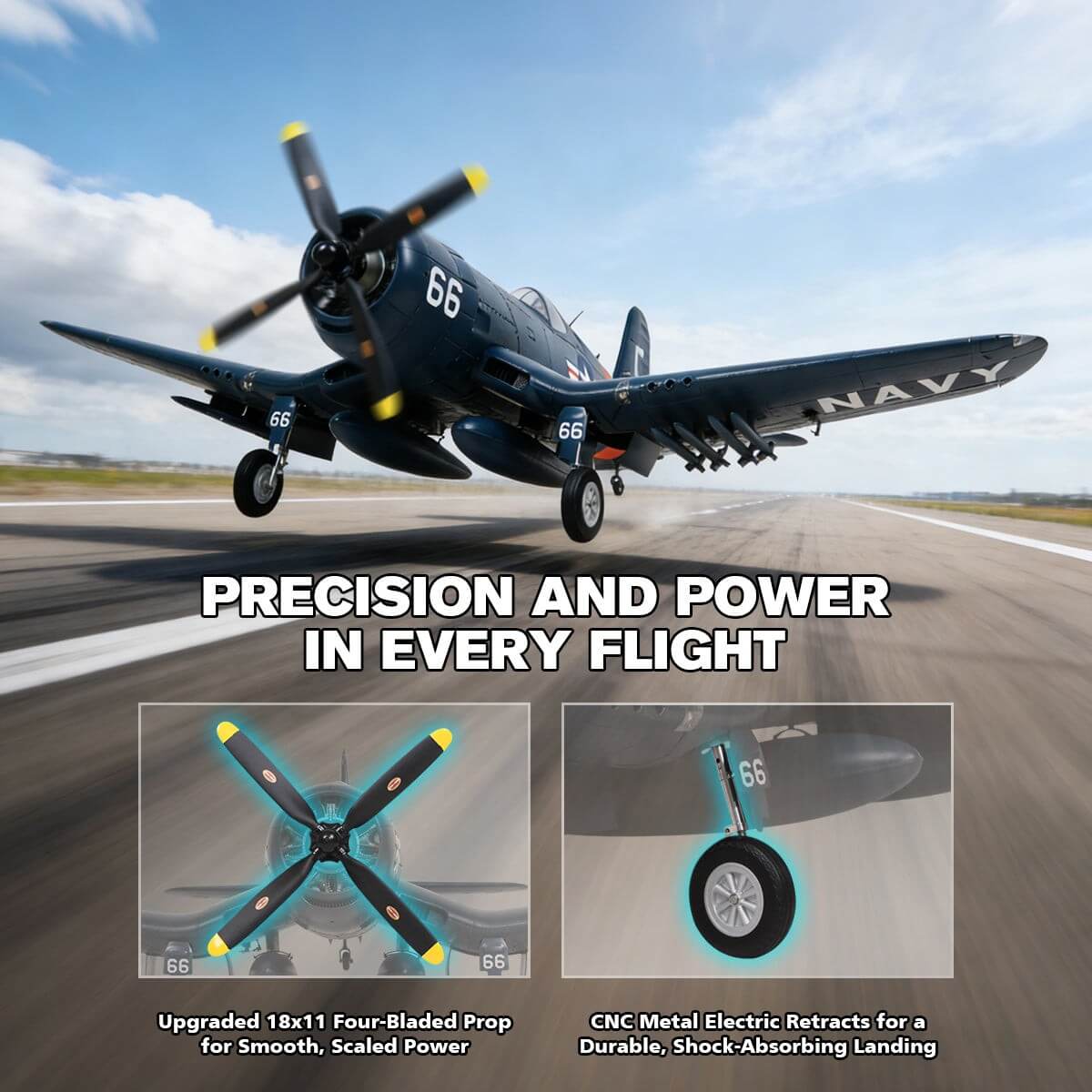 ✨Sommer-Erfrischungs-Sale ⚡Großes F4U Corsair RC Flugzeug mit Brushless-Antrieb