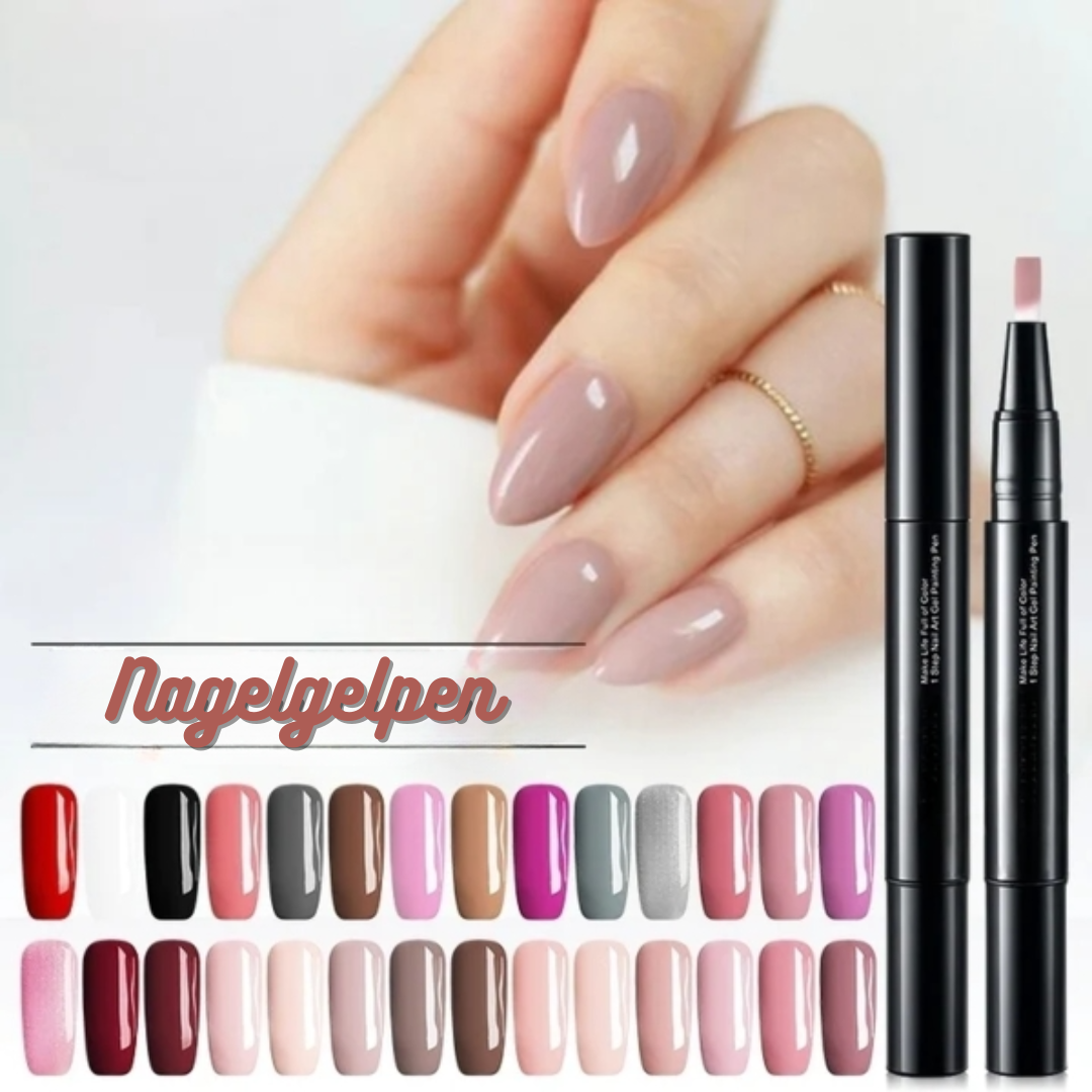 Nagellackstifte | Präzise Nail Art | Lang anhaltende Gel-Farbe | Set mit 4 Stiften
