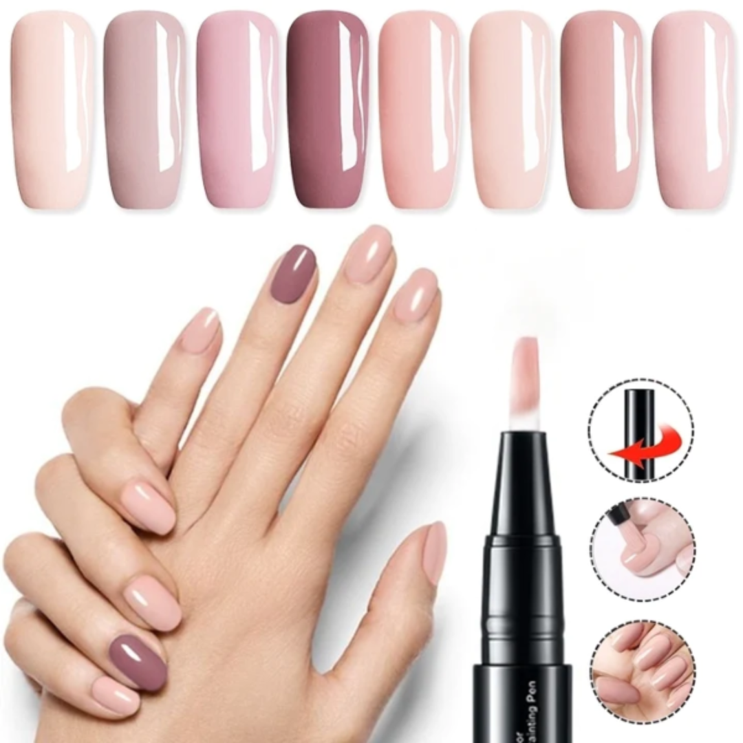 Nagellackstifte | Präzise Nail Art | Lang anhaltende Gel-Farbe | Set mit 4 Stiften