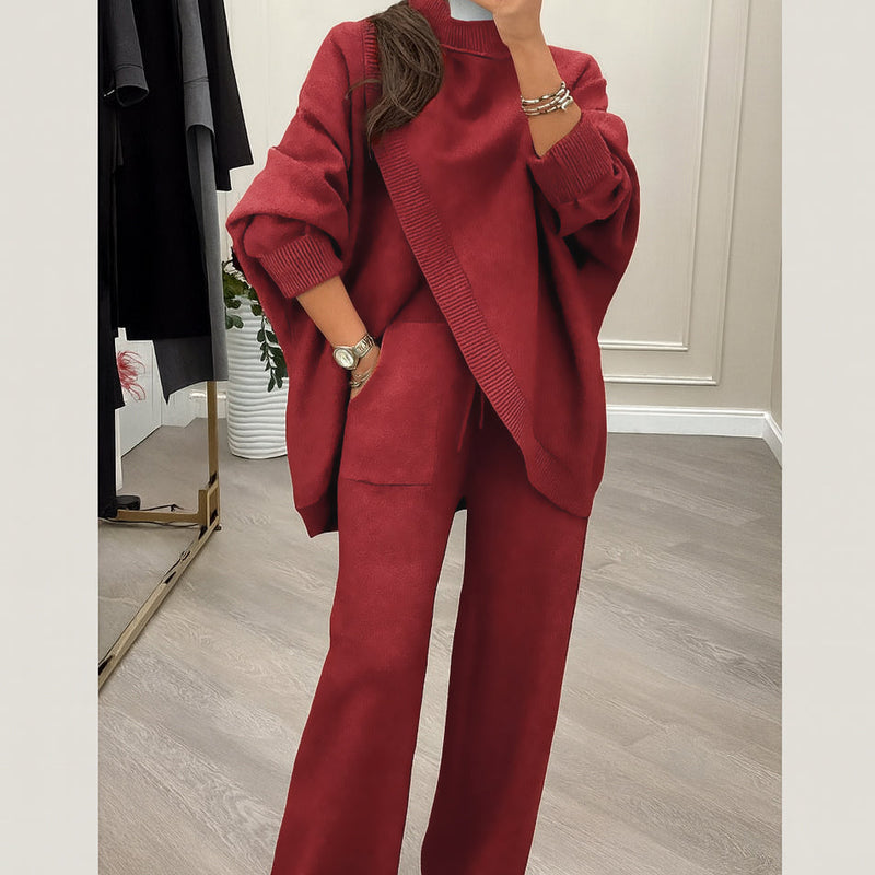 TranquilThreads – Oversized-Strickset – Lässige Eleganz