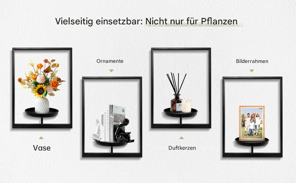 Wandpflanzenhalter | Metall Design | Platzsparend | Plantify
