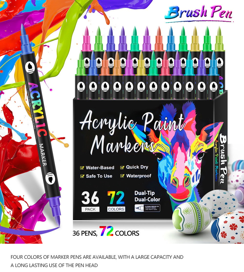 ColorCraft - Acrylmarker mit zwei Spitzen für präzises Zeichnen
