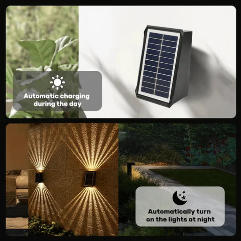 BrightRay – Solar-Wandleuchten für den Außenbereich mit 4 LEDs