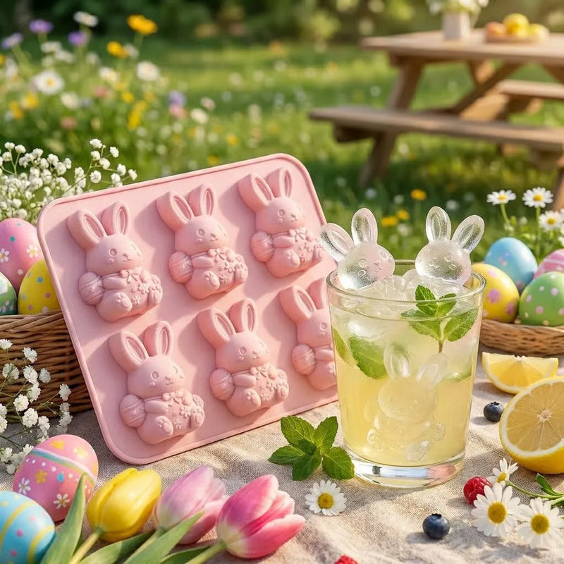 🐮🧊 Mini Highland Cattle Eiswürfel- & Dessertform 🍪 Süße 3D-Eiswürfel für Getränke, Partys & Geschenke 💕