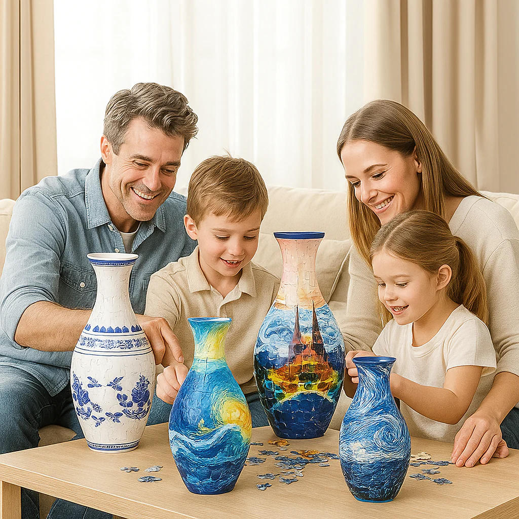 BloomCraft – Elegante 3D-Puzzle-Vase