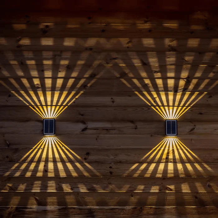BrightRay – Solar-Wandleuchten für den Außenbereich mit 4 LEDs