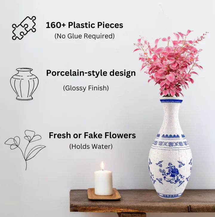 BloomCraft – Elegante 3D-Puzzle-Vase