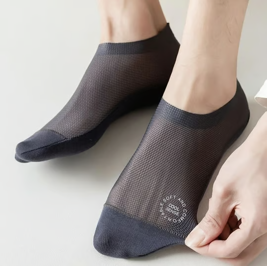 InvisiSoft – Rutschfeste, unsichtbare Socken aus gekämmter Baumwolle