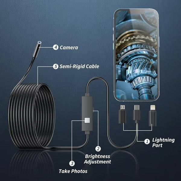 ZoomWand – Tragbare, mit Mobiltelefonen kompatible Inspektionskamera