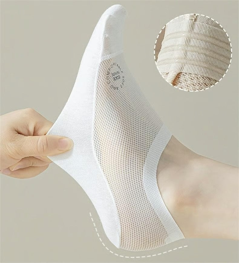 InvisiSoft – Rutschfeste, unsichtbare Socken aus gekämmter Baumwolle