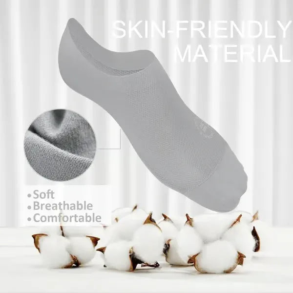 InvisiSoft – Rutschfeste, unsichtbare Socken aus gekämmter Baumwolle