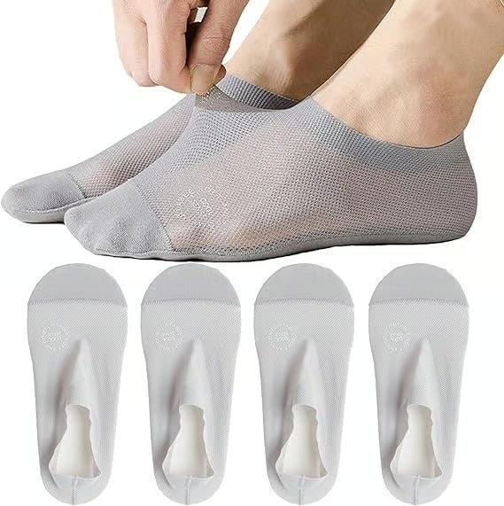 InvisiSoft – Rutschfeste, unsichtbare Socken aus gekämmter Baumwolle