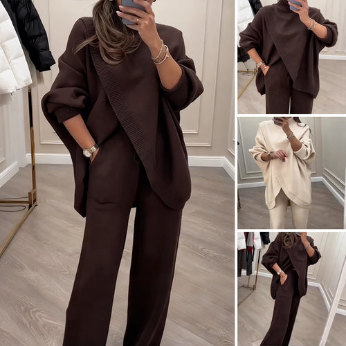 TranquilThreads – Oversized-Strickset – Lässige Eleganz