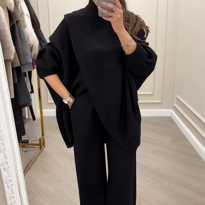 TranquilThreads – Oversized-Strickset – Lässige Eleganz